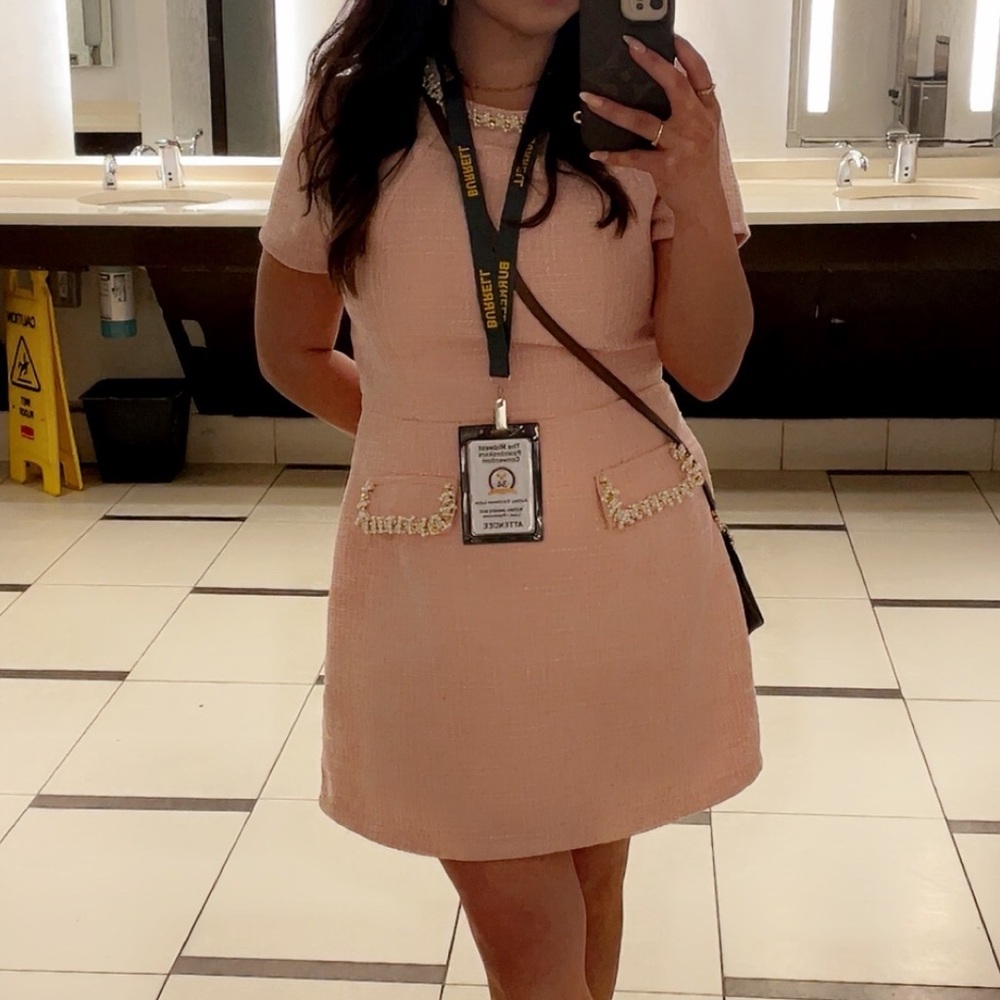 Pink Tweed Dress - Picture 2 of 2